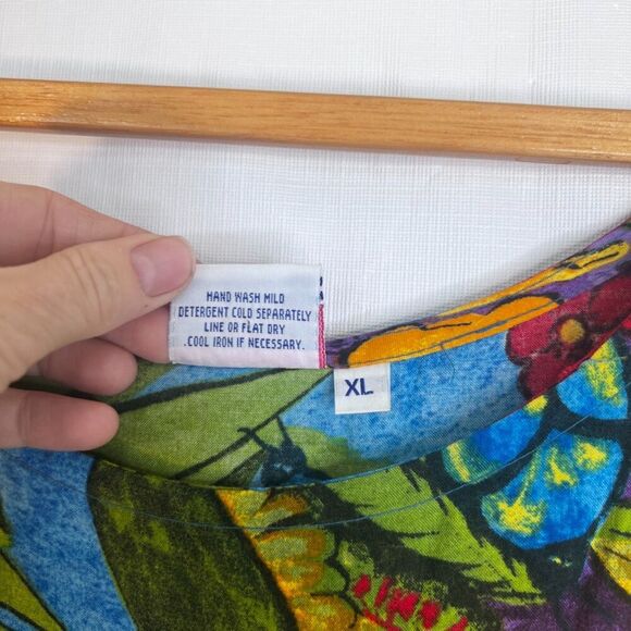 Pineapple Passion Colorful Bold Tropical All Over Print Aline Shift Dress Sz XL - Picture 7 of 9